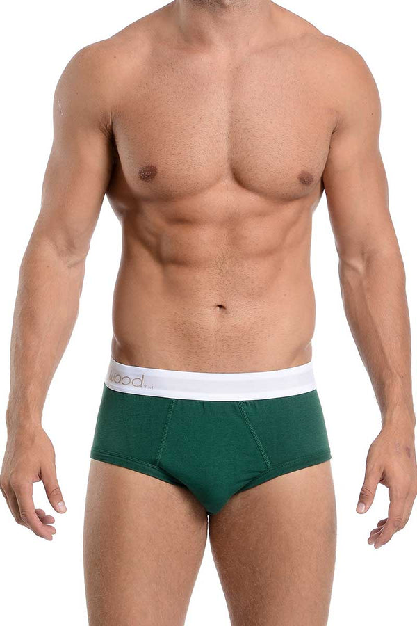 Wood Forest Green Classic Brief