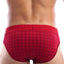 Wood Red Houndstooth Hip Brief