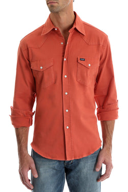 Wrangler Hot Sauce Authentic Western Snap Front Twill Shirt thumbnail 1