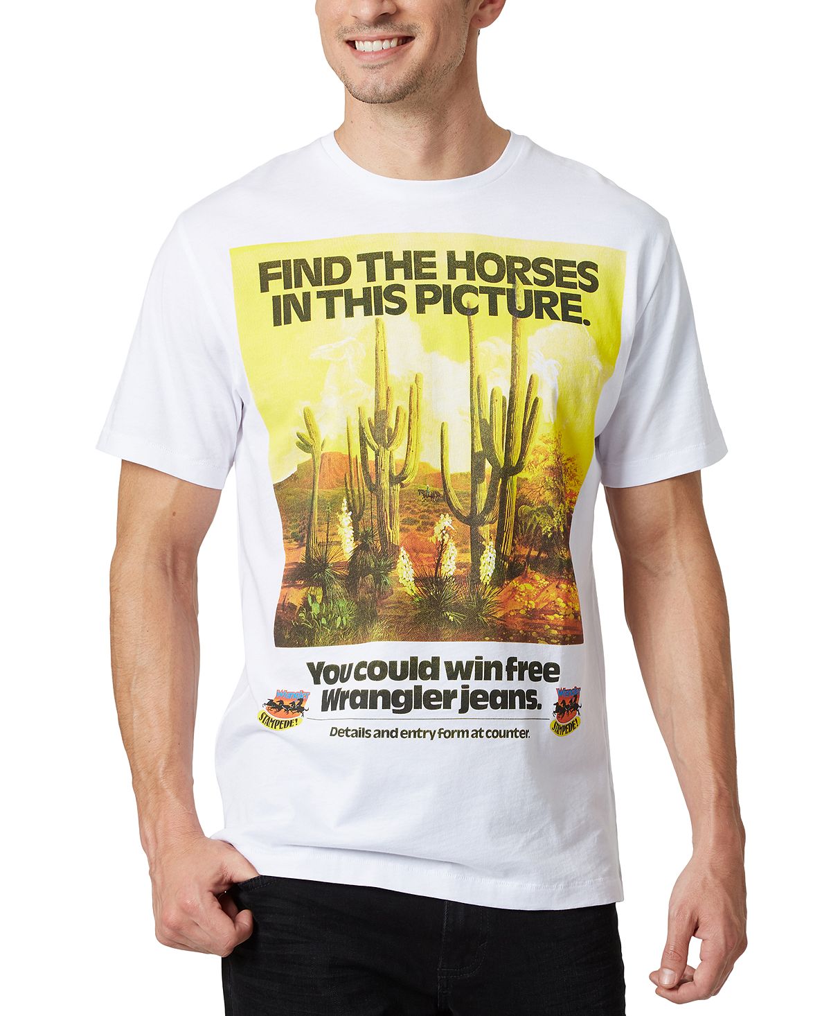 Wrangler Poster Print Graphic T-shirt White
