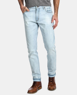 Wrangler Slim Tapered Larston Jeans Bleach Broken Twill thumbnail 1
