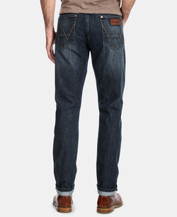 Wrangler Slim Tapered Larston Jeans Dark Wash thumbnail 3