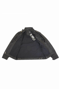 X-Ray Jeans Black Coated Denim Jacket thumbnail 3