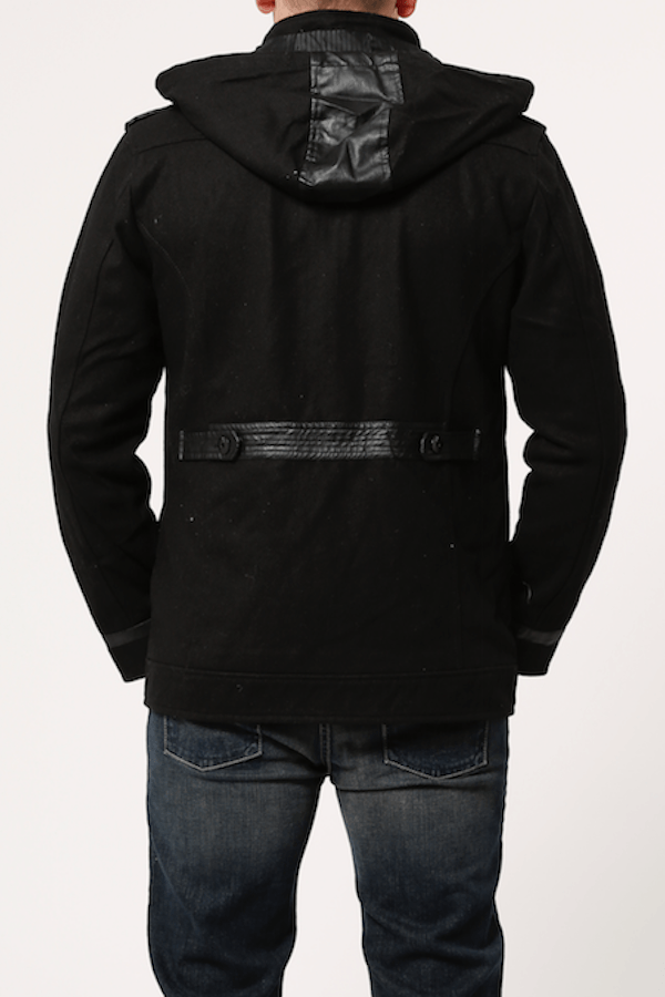 X-Ray Jeans Black Concord Hooded Coat