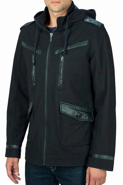 X-Ray Jeans Black Concord Hooded Coat