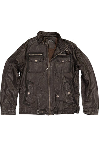 X-Ray Jeans Dark Brown Biker Jacket
