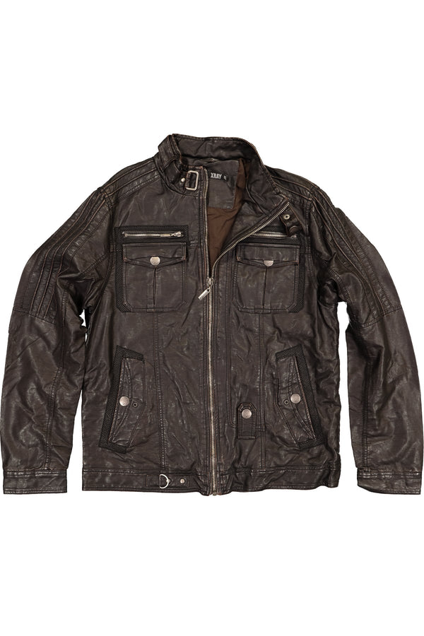 X-Ray Jeans Dark Brown Biker Jacket