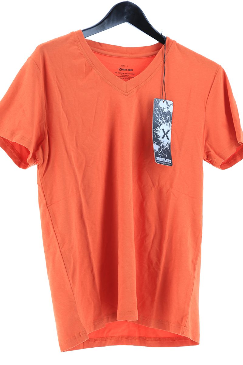 X-Ray Jeans Orange V-Neck Tee
