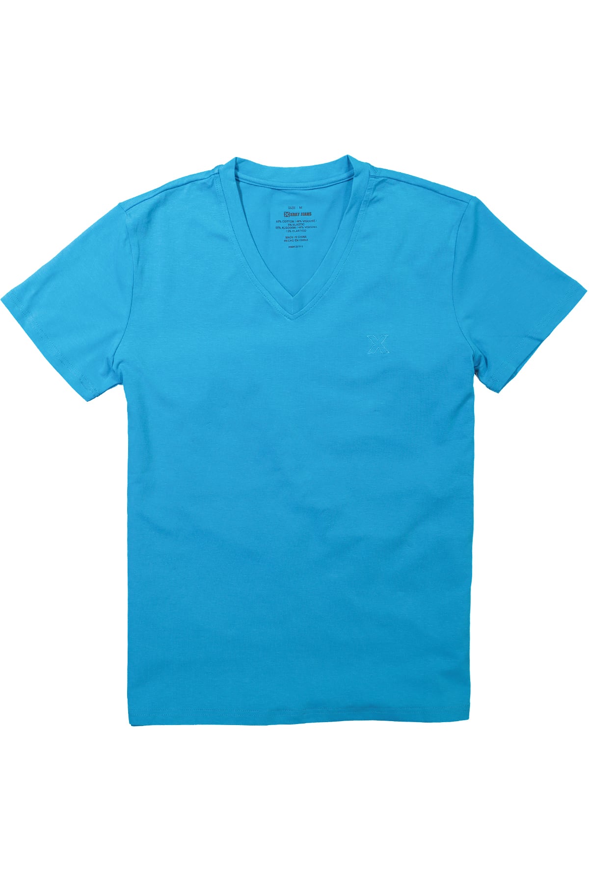 X-Ray Jeans Turquoise V-Neck Tee