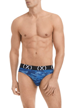 (X) Varsity Navy Powerblue and Tech Camo No Show Briefs 3-Pack thumbnail 2