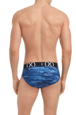 (X) Varsity Navy Powerblue and Tech Camo No Show Briefs 3-Pack thumbnail 4