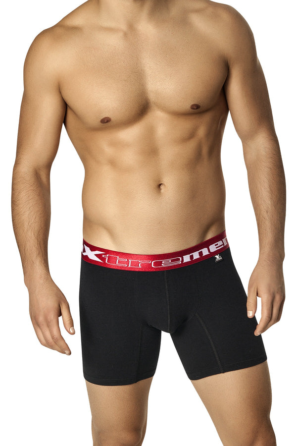 XTREMEN Black Classic Cotton Stretch Boxer Brief