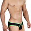 XTREMEN Black/Green Lean-Cut Piping Brief