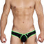 XTREMEN Black/Green Lean-Cut Piping Brief