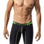 XTREMEN Black/Green Microfiber Long-Boxer
