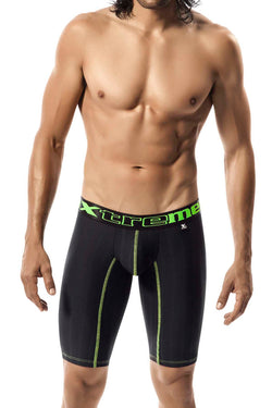XTREMEN Black/Green Microfiber Long-Boxer thumbnail 1
