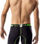 XTREMEN Black/Green Microfiber Long-Boxer