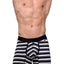 XTREMEN Black/Grey/White Stripe Microfiber Long-Boxer