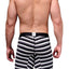 XTREMEN Black/Grey/White Stripe Microfiber Long-Boxer
