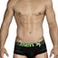XTREMEN Black/Lime Exposed Microfiber Brief