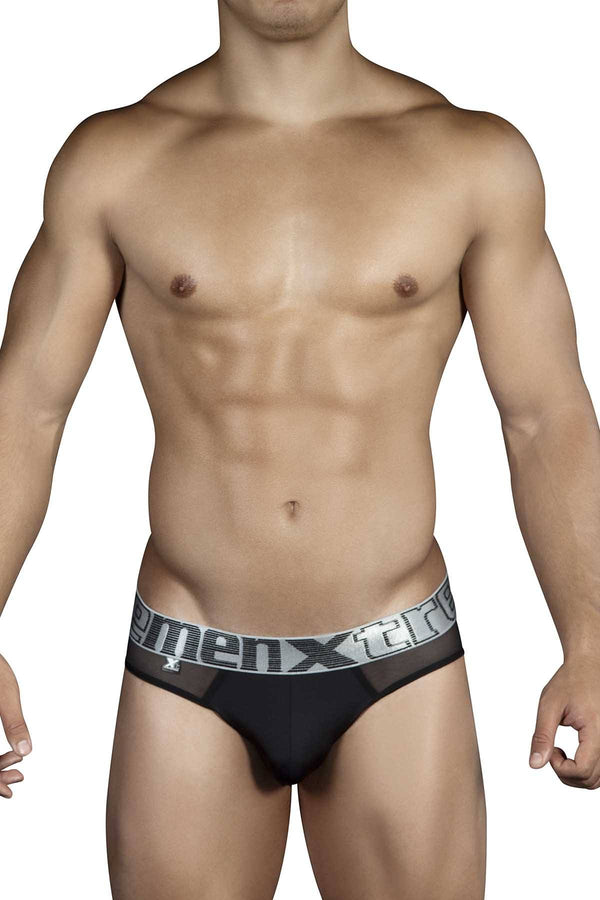 XTREMEN Black Mesh-Sides Brief