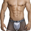 XTREMEN Black/Silver Microfiber and Mesh Trunk