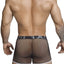 XTREMEN Black/Silver Microfiber and Mesh Trunk