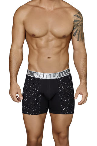 XTREMEN Black Sprinkles Printed Cotton Boxer Brief
