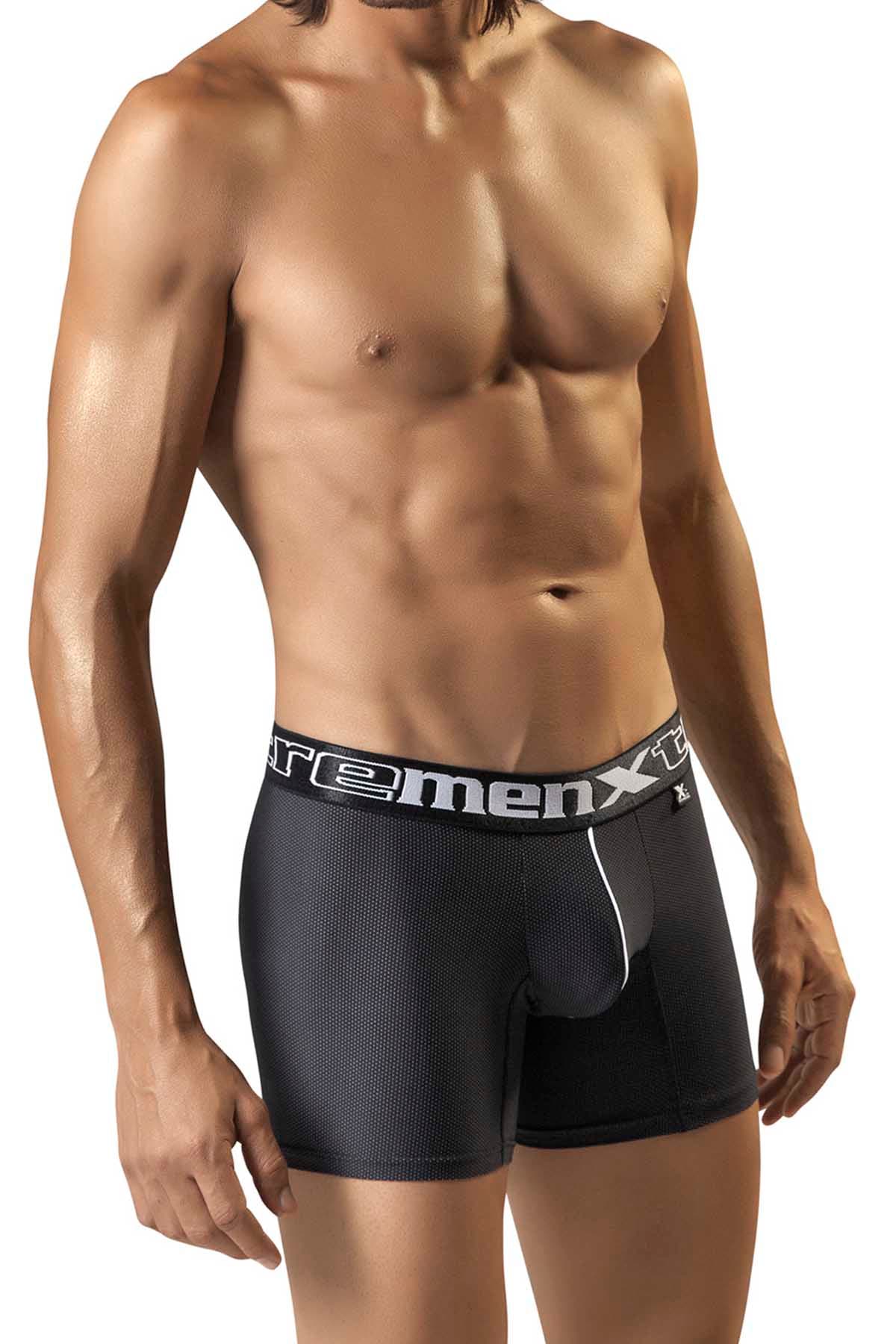 XTREMEN Black/White Dot Microfiber Boxer Brief