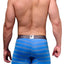 XTREMEN Blue/Light-Grey Stripe Microfiber Classic Boxer Brief