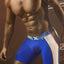 XTREMEN Blue/Lime/White Cotton Sport Boxer Brief