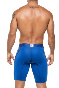 XTREMEN Blue Microfiber Sports Long Boxer Brief thumbnail 3