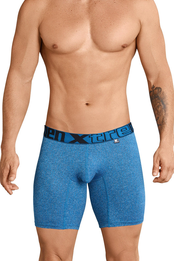 XTREMEN Blue Muted Geometric Print Boxer Brief