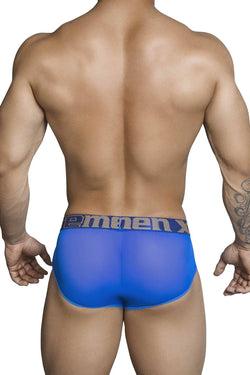 XTREMEN Blue/Print Studded Microfiber/Mesh Brief thumbnail 3