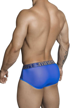 XTREMEN Blue/Print Studded Microfiber/Mesh Brief thumbnail 2