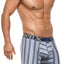 XTREMEN Blue/White Stripe Microfiber Boxer Brief