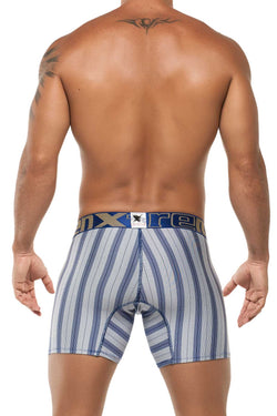 XTREMEN Blue/White Stripe Microfiber Boxer Brief thumbnail 3