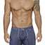 XTREMEN Dark-Blue Jacquard Mini-Print Boxer Brief