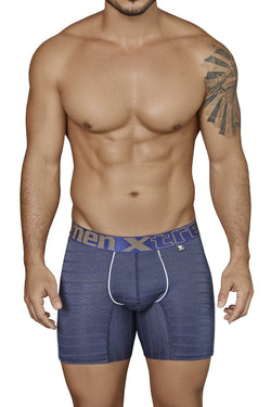 XTREMEN Dark-Blue Jacquard Mini-Print Boxer Brief thumbnail 1