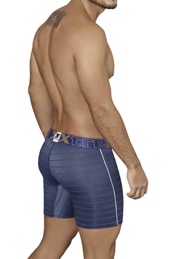 XTREMEN Dark-Blue Jacquard Mini-Print Boxer Brief thumbnail 2