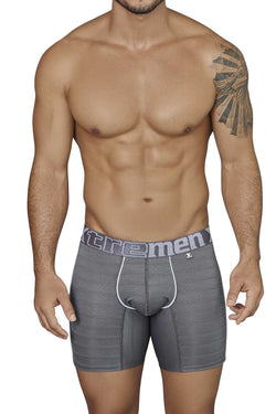 XTREMEN Dark-Grey Jacquard Mini-Print Boxer Brief thumbnail 1
