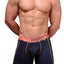 XTREMEN Dark-Grey/Neon-Orange Microfiber Boxer Brief
