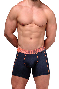 XTREMEN Dark-Grey/Neon-Orange Microfiber Boxer Brief thumbnail 1
