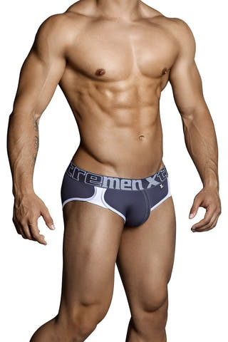 XTREMEN Gray Microfiber/Mesh Brief