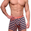 XTREMEN Grey/Orange-Striped Microfiber Boxer Brief