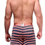 XTREMEN Grey/Orange-Striped Microfiber Boxer Brief