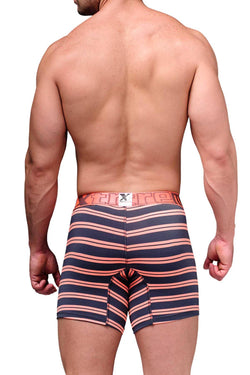 XTREMEN Grey/Orange-Striped Microfiber Boxer Brief thumbnail 3