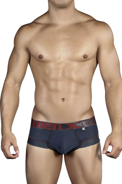 XTREMEN Grey/Red Exposed Microfiber Brief thumbnail 1