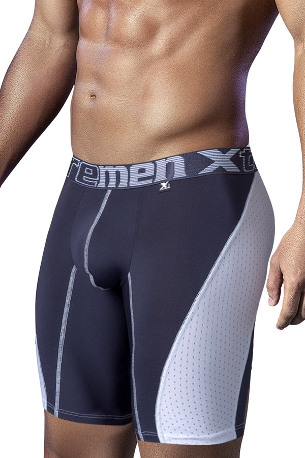 XTREMEN Grey Sport Performance Breathable Boxer Brief