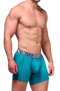 XTREMEN Jade-Green/Grey Microfiber Boxer Brief thumbnail 2
